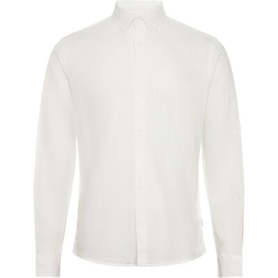 Lindbergh Linen/Cotton Shirt L/S S WHITE S Lindbergh Linen/Cotton Shirt L/S S WHITE S