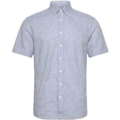 Lindbergh Linen/Cotton Shirt S/S S LT BLUE S Lindbergh Linen/Cotton Shirt S/S S LT BLUE S