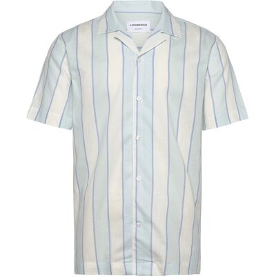 Lindbergh Striped Linen/Cotton Shirt S/Sstriped Linen/Cotton Shirt S/S XXL LT BLUE XXL Lindbergh Striped Linen/Cotton Shirt S/Sstriped Linen/Cotton Shirt S/S XXL LT BLUE XXL