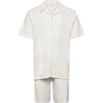 Lindbergh Relaxed Fit Towel Shirt S/S Set M OFF WHITE M Lindbergh Relaxed Fit Towel Shirt S/S Set M OFF WHITE M