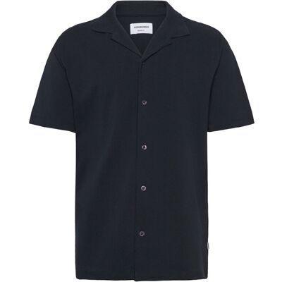 Lindbergh Pique Cabana Shirt S/S S NAVY S Lindbergh Pique Cabana Shirt S/S S NAVY S