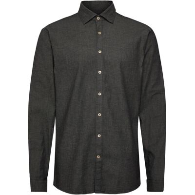 Lindbergh Soft Indigo Stretch Shirt L/S M BLACK M Lindbergh Soft Indigo Stretch Shirt L/S M BLACK M