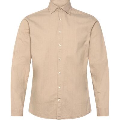 Lindbergh Soft Indigo Stretch Shirt L/S XL SAND XL Lindbergh Soft Indigo Stretch Shirt L/S XL SAND XL