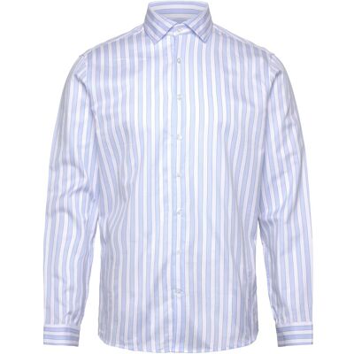 Lindbergh Striped Shirt L/S M LT BLUE M Lindbergh Striped Shirt L/S M LT BLUE M