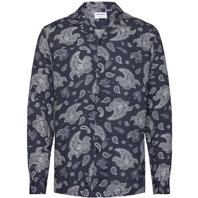 Lindbergh Resort Viscose Shirt L/S XXL NAVY XXL Lindbergh Resort Viscose Shirt L/S XXL NAVY XXL