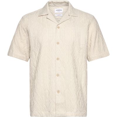 Lindbergh Textured Shirt S/S XXL PEARL WHITE XXL Lindbergh Textured Shirt S/S XXL PEARL WHITE XXL