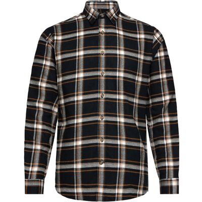 Lindbergh Checked Twill Shirt L/S M BURNT ORANGE M Lindbergh Checked Twill Shirt L/S M BURNT ORANGE M