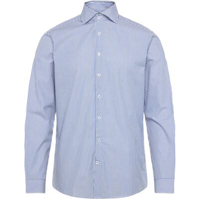 Lindbergh Striped Cotton Dress Shirt L/S S BLUE S Lindbergh Striped Cotton Dress Shirt L/S S BLUE S