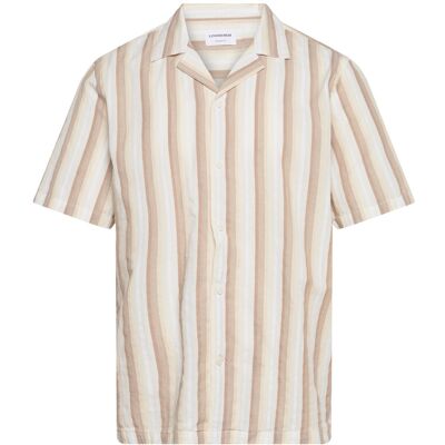 Lindbergh Multi Striped Shirt S/S XXL LT STONE XXL Lindbergh Multi Striped Shirt S/S XXL LT STONE XXL