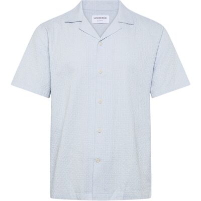 Lindbergh Two Color Structure Cotton/Linen Sh M PASTEL BLUE M Lindbergh Two Color Structure Cotton/Linen Sh M PASTEL BLUE M