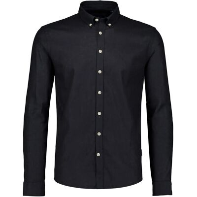 Lindbergh Cotton/Linen Shirt L/S XXXL BLACK XXXL Lindbergh Cotton/Linen Shirt L/S XXXL BLACK XXXL