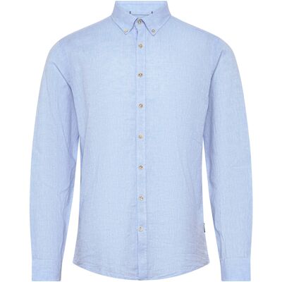 Lindbergh Cotton/Linen Shirt L/S XXL SKY BLUE XXL Lindbergh Cotton/Linen Shirt L/S XXL SKY BLUE XXL