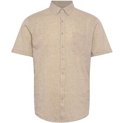 Lindbergh Cotton/Linen Shirt S/S M MID SAND M Lindbergh Cotton/Linen Shirt S/S M MID SAND M