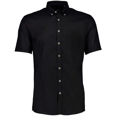 Lindbergh Cotton/Linen Shirt S/S M BLACK M Lindbergh Cotton/Linen Shirt S/S M BLACK M