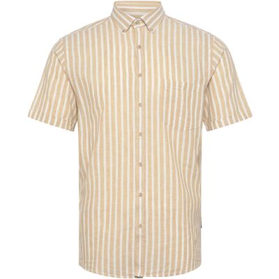 Lindbergh Striped Cotton/Linen Shirt S/Sstriped Cotton/Linen Shirt S/S S MID SAND S Lindbergh Striped Cotton/Linen Shirt S/Sstriped Cotton/Linen Shirt S/S S MID SAND S
