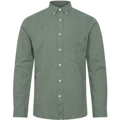 Lindbergh Cotton/Linen Shirt L/S XXL FADED GREEN XXL Lindbergh Cotton/Linen Shirt L/S XXL FADED GREEN XXL