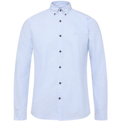 Lindbergh Yarn Dyed Oxford Superflex Shirt XL LT BLUE STRIPE XL Lindbergh Yarn Dyed Oxford Superflex Shirt XL LT BLUE STRIPE XL