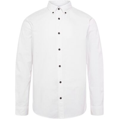 Lindbergh Yarn Dyed Oxford Superflex Shirt XXL WHITE XXL Lindbergh Yarn Dyed Oxford Superflex Shirt XXL WHITE XXL