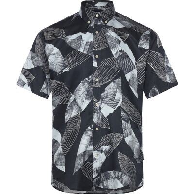 Lindbergh Cotton / Lyocell Blend Aop Shirt S/ XL ICE BLUE XL Lindbergh Cotton / Lyocell Blend Aop Shirt S/ XL ICE BLUE XL