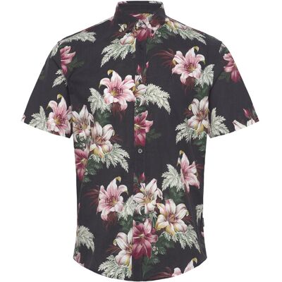 Lindbergh Linen Blend Shirt S/S XL BLACK XL Lindbergh Linen Blend Shirt S/S XL BLACK XL