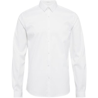 Lindbergh Small Collar, Tailor Fit Cotton Shirt, Wf S WHITE S Lindbergh Small Collar, Tailor Fit Cotton Shirt, Wf S WHITE S