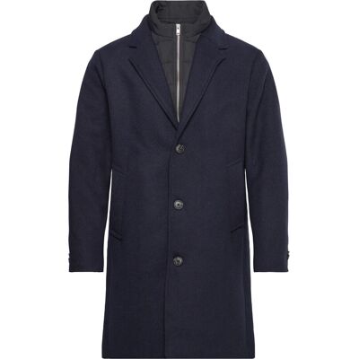 Lindbergh Detachable Collar Lapel Coat XL NAVY XL Lindbergh Detachable Collar Lapel Coat XL NAVY XL