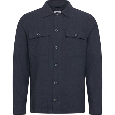 Lindbergh Cotton Linen Overshirts L/S M NAVY M Lindbergh Cotton Linen Overshirts L/S M NAVY M