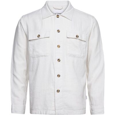 Lindbergh Cotton Linen Overshirts L/S XL OPTICAL WHITE XL Lindbergh Cotton Linen Overshirts L/S XL OPTICAL WHITE XL