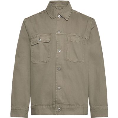 Lindbergh Colored Denim Overshirt L ARMY DENIM L Lindbergh Colored Denim Overshirt L ARMY DENIM L