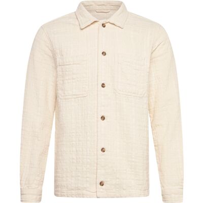 Lindbergh Jacquard Overshirt L OFF WHITE L Lindbergh Jacquard Overshirt L OFF WHITE L
