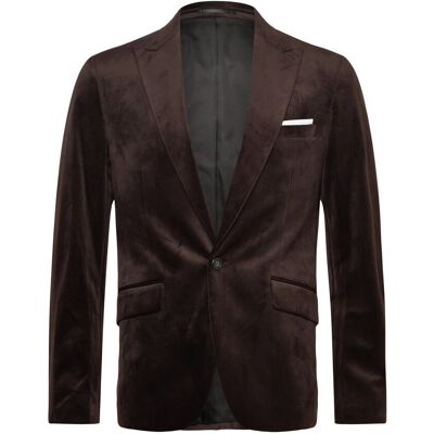 Lindbergh Velvet Blazer 46 BROWN 46 Lindbergh Velvet Blazer 46 BROWN 46
