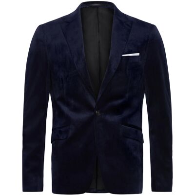Lindbergh Velvet Blazer 52 DK BLUE 52 Lindbergh Velvet Blazer 52 DK BLUE 52
