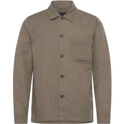 Lindbergh Linen Blend Overshirt XXL DK OLIVE XXL Lindbergh Linen Blend Overshirt XXL DK OLIVE XXL