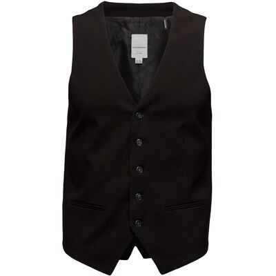 Lindbergh Mens Waistcoat For Suit 56 BLACK 56 Lindbergh Mens Waistcoat For Suit 56 BLACK 56