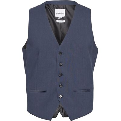 Lindbergh Mens Waistcoat For Suit 50 BLUE MEL 50 Lindbergh Mens Waistcoat For Suit 50 BLUE MEL 50