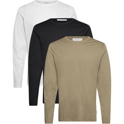 Lindbergh 3Pk Basic Tee L/S XL BL-WH-AR XL Lindbergh 3Pk Basic Tee L/S XL BL-WH-AR XL