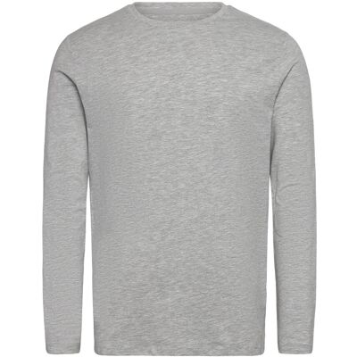 Lindbergh Basic O-Neck Stretch Tee L/S XL GREY MEL XL Lindbergh Basic O-Neck Stretch Tee L/S XL GREY MEL XL