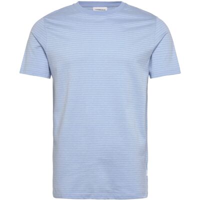 Lindbergh Striped O-Neck Tee S/S L LT BLUE L Lindbergh Striped O-Neck Tee S/S L LT BLUE L