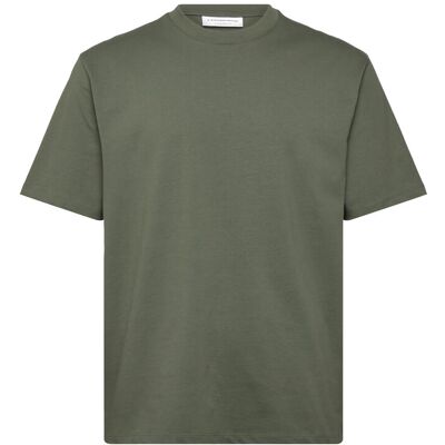 Lindbergh O-Neck Tee Oversize S/S S ARMY S Lindbergh O-Neck Tee Oversize S/S S ARMY S