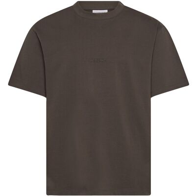 Lindbergh Oversized Brand Carrier Tee S/S S EBONY BROWN S Lindbergh Oversized Brand Carrier Tee S/S S EBONY BROWN S