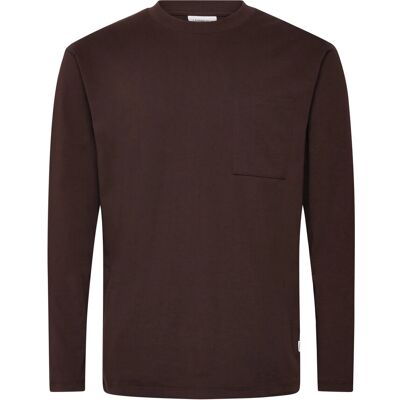 Lindbergh Oversized Pocket Tee L/S XXL DK BURGUNDY XXL Lindbergh Oversized Pocket Tee L/S XXL DK BURGUNDY XXL