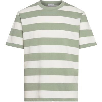Lindbergh Striped Oversized O-Neck Tee S/S XXXL SAGE GREEN XXXL Lindbergh Striped Oversized O-Neck Tee S/S XXXL SAGE GREEN XXXL