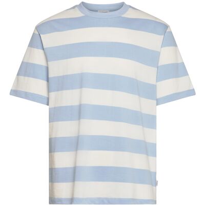 Lindbergh Striped Oversized O-Neck Tee S/S XXXL SOFT BLUE XXXL Lindbergh Striped Oversized O-Neck Tee S/S XXXL SOFT BLUE XXXL