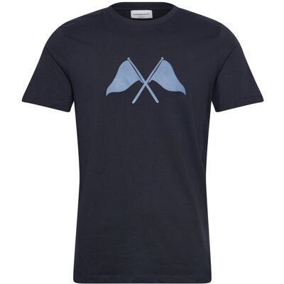 Lindbergh Copenhagen Print Tee S/S L NAVY L Lindbergh Copenhagen Print Tee S/S L NAVY L