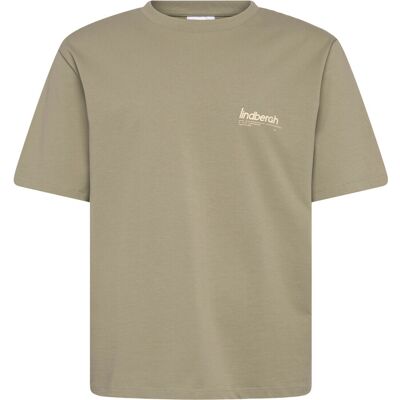Lindbergh Brand Carrier Oversize Tee S/S S DUSTY OLIVE S Lindbergh Brand Carrier Oversize Tee S/S S DUSTY OLIVE S