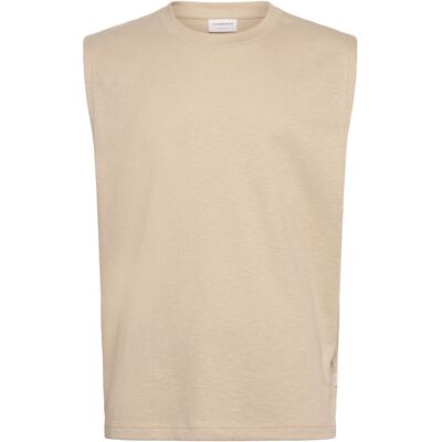 Lindbergh Oversized Rib Cap Sleeve M STONE M Lindbergh Oversized Rib Cap Sleeve M STONE M