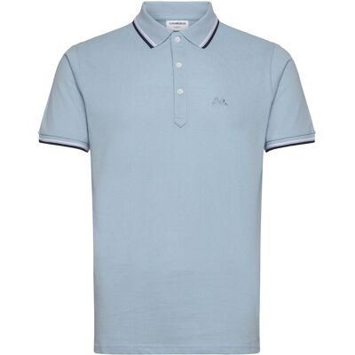 Lindbergh Polo Shirt With Contrast Piping S BLUE BREEZE S Lindbergh Polo Shirt With Contrast Piping S BLUE BREEZE S