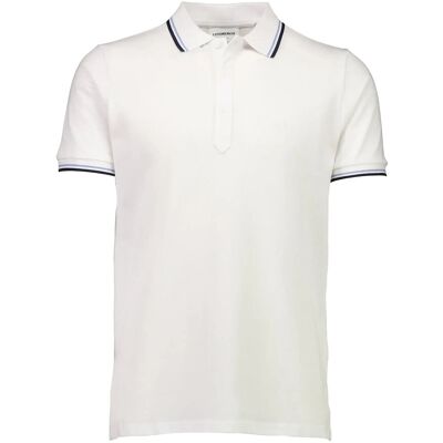 Lindbergh Polo Pique W. Contrast Piping M WHITE WAVE M Lindbergh Polo Pique W. Contrast Piping M WHITE WAVE M