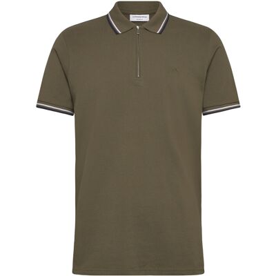 Lindbergh Polo Shirt W. Contrast Piping M ARMY 424 M Lindbergh Polo Shirt W. Contrast Piping M ARMY 424 M