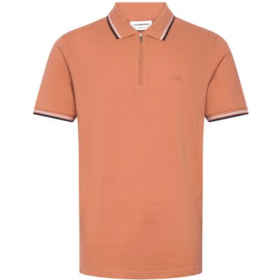 Lindbergh Polo Shirt W. Contrast Piping M BAKED ROSE M Lindbergh Polo Shirt W. Contrast Piping M BAKED ROSE M